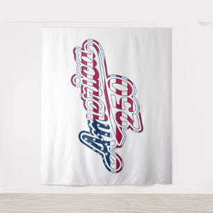America 250 Flag Script Semiquincentennial Design Wandteppich