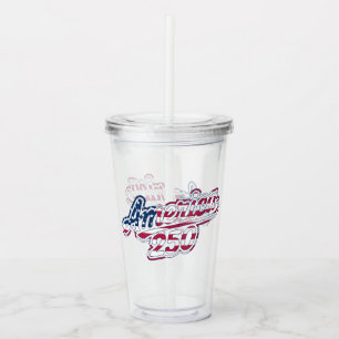America 250 Flaggen-Schriftzug Semiquincentennial Acryltrinkbecher