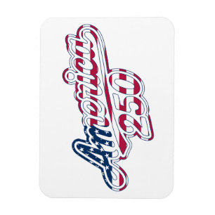 America 250 Flaggen-Schriftzug Semiquincentennial Magnet