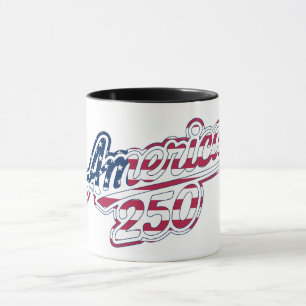 America 250 Flaggen-Schriftzug Semiquincentennial Tasse