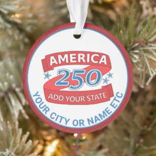 America 250 Fügen Sie dem patriotischen, coolen, d Ornament