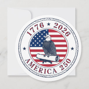 America 250 Gedenk-Adlersiegel – 1776-2026 Einladung
