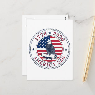 America 250 Gedenk-Adlersiegel – 1776-2026 Postkarte