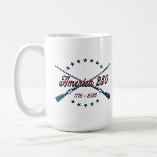 America 250 gekreuzte Gewehre Patriotisch 1776-202 Kaffeetasse