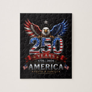 America 250 Glaube Familie Patriotischer Adler