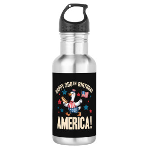 America 250. Jubiläum Dummer Patriotischer Gans Edelstahlflasche