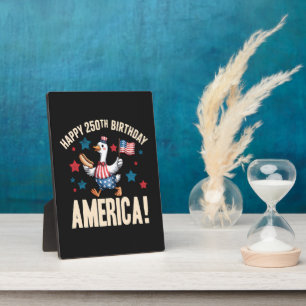 America 250. Jubiläum Dummer Patriotischer Gans Fotoplatte