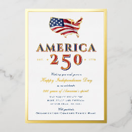 America 250 Karte Semiquincentennial Patriotisch B