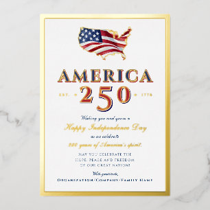 America 250 Karte Semiquincentennial Patriotisch B