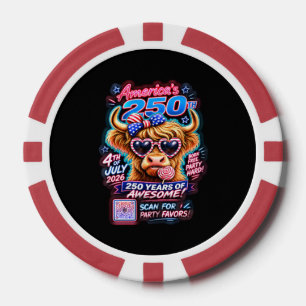 America 250 Lutscher Kuh Pokerchips