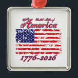 America 250 ornament aus metall<br><div class="desc">Happy Birthday America
250th Liberty Bell</div>