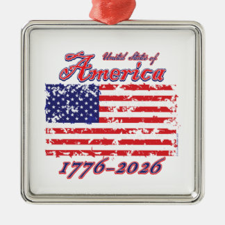 America 250 ornament aus metall