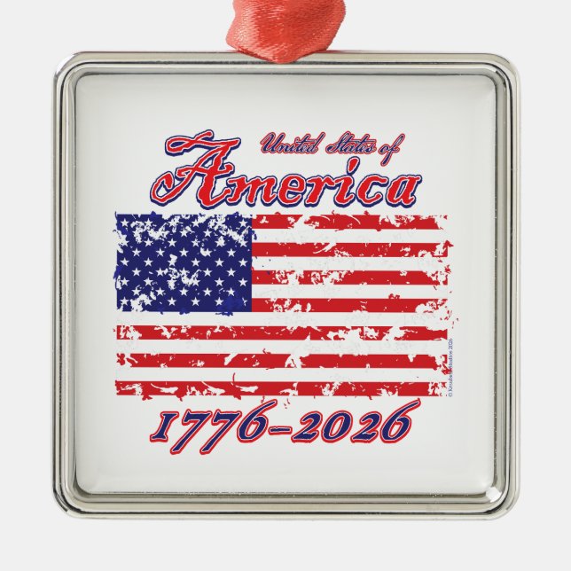 America 250 ornament aus metall (Vorne)