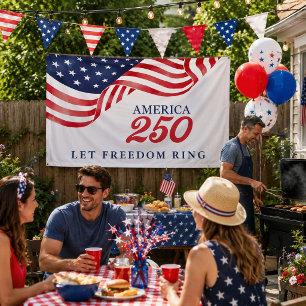 America 250 Patriotische amerikanische Flaggenbann Banner