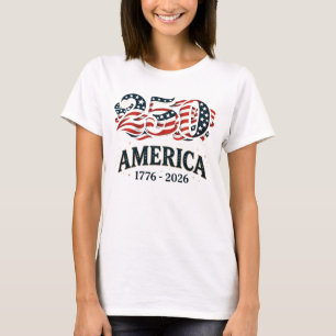 America 250 Patriotische Sterne und Streifen T-Shirt