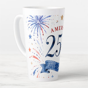 America 250 Patriotisches Feuerwerk Tasse, Geschen Milchtasse