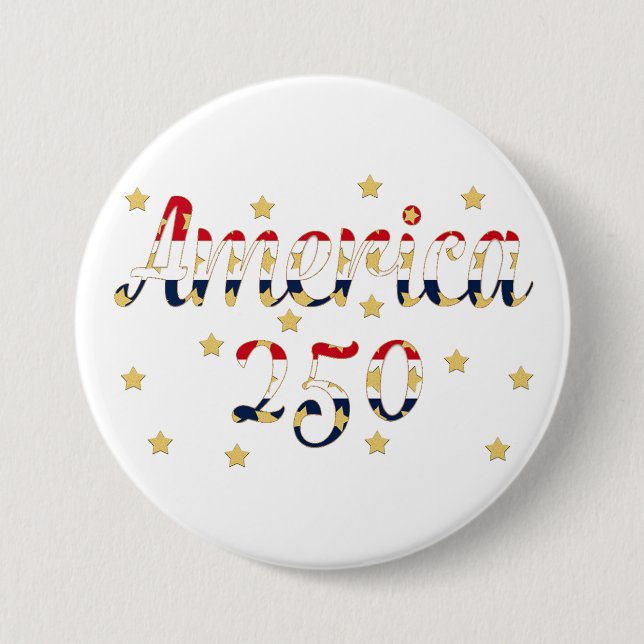 America 250  red white blue gold  button (Vorderseite)