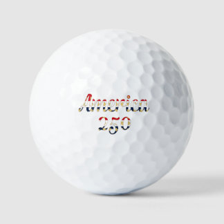America 250  red white blue gold  golfball