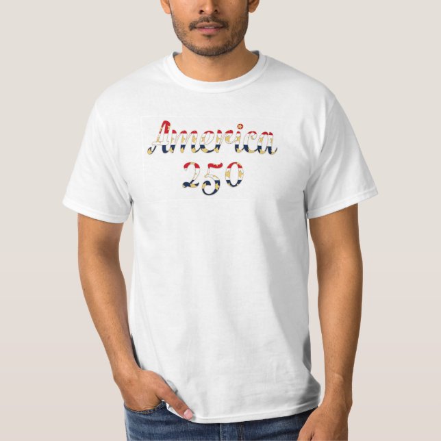 America 250 red white blue gold  T-Shirt (Vorderseite)