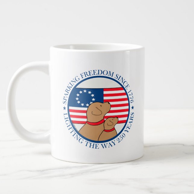 America 250 Sparking Freedom Since 1776  Jumbo-Tasse (Links)