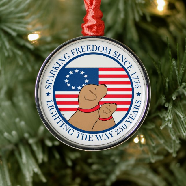 America 250 Sparking Freedom Since 1776  Ornament Aus Metall (Baum)