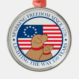 America 250 Sparking Freedom Since 1776  Ornament Aus Metall