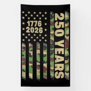 America 250 Tarnmuster Patriotisches Jubiläumsdesi Banner