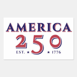 America 250 United Staaten Patriotic Keepake Gift Rechteckiger Aufkleber