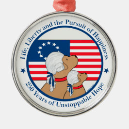 America 250 Year Anniversary Founding Fathers Ornament Aus Metall