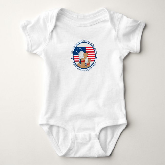 America 250 Year Founding Fathers Baby Baby Strampler (Vorderseite)