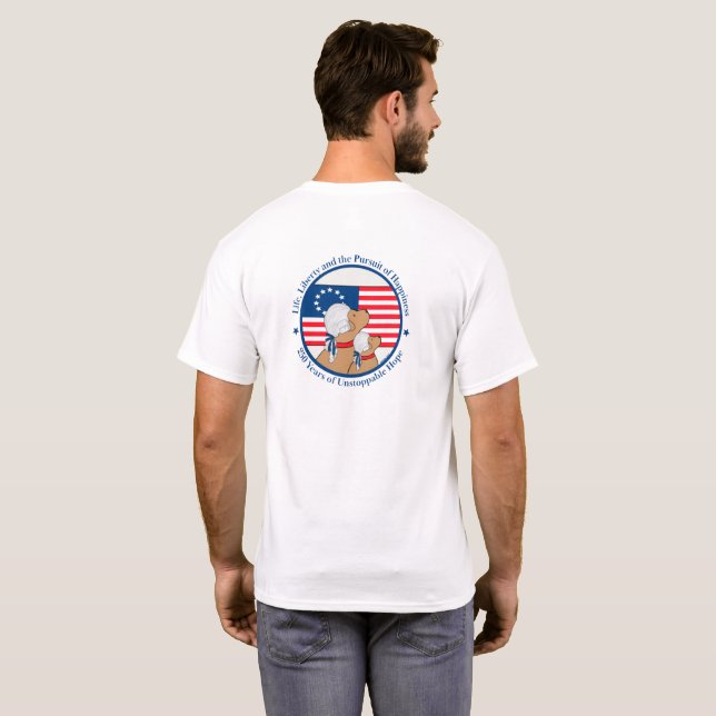 America 250 Year Founding Fathers Short Sleeve Men T-Shirt (Schwarz voll)