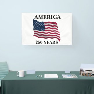 America 250 Years Flag Banner