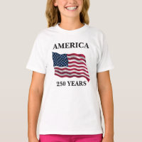 America 250 Years Flag Mädchen