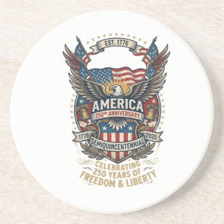 America 250th Americana 1776 Freedom Eagle USA Getränkeuntersetzer