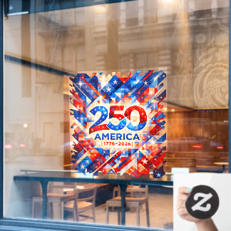 America 250th Anniversary 1776–2026 USA Patriotic  Fensteraufkleber