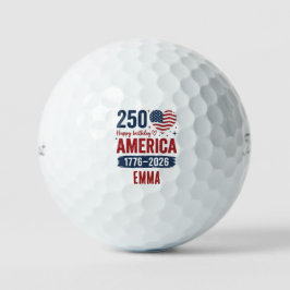 America 250th Anniversary, Custom Name USA Golfball