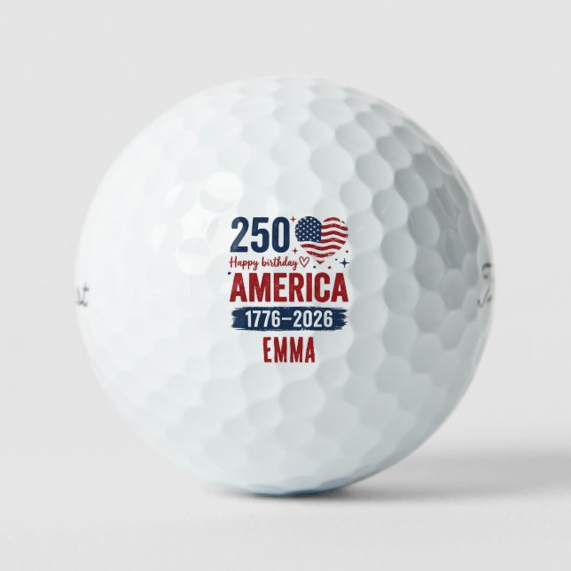 America 250th Anniversary, Custom Name USA Golfball (Vorderseite)