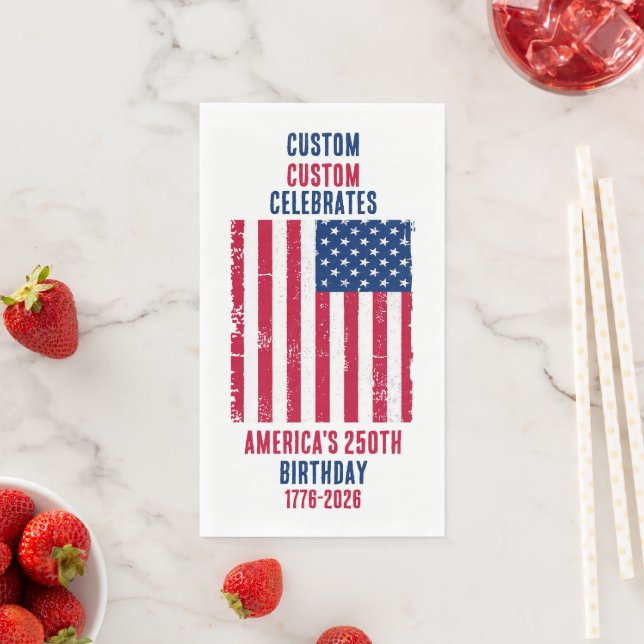 America 250th Anniversary, Custom USA  Serviette (Beispiel)