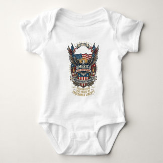 America 250th Anniversary Patriotic 1776 Freedom Baby Strampler