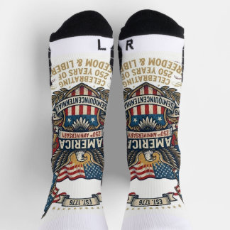 America 250th Anniversary Patriotic 1776 Freedom Socken