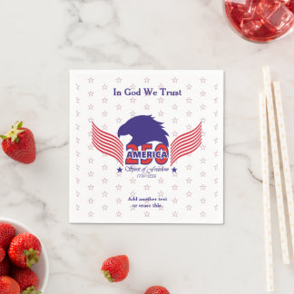 America 250th-Spirit of Freedom-White-Edit Text Serviette