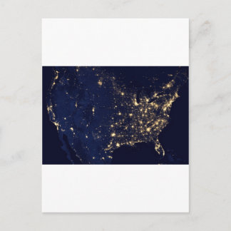 America at Night Postkarte