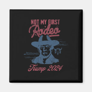 America Back Trump Cowboy Rodeo Wahl 2024 1 Magnet