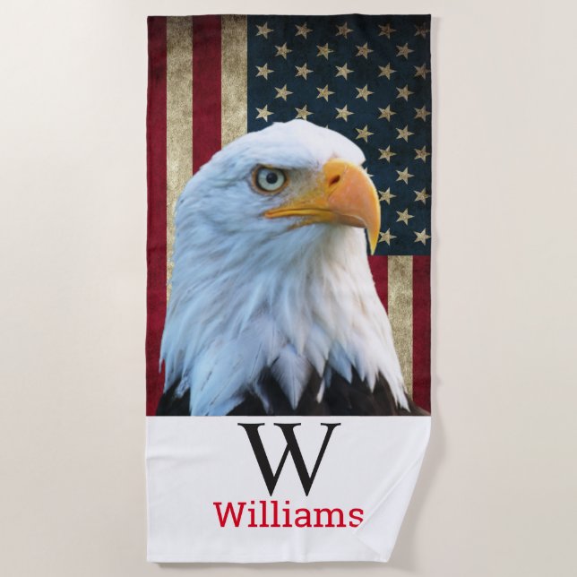AMERICA BALD EAGFL Strandtuch (Vorderseite)