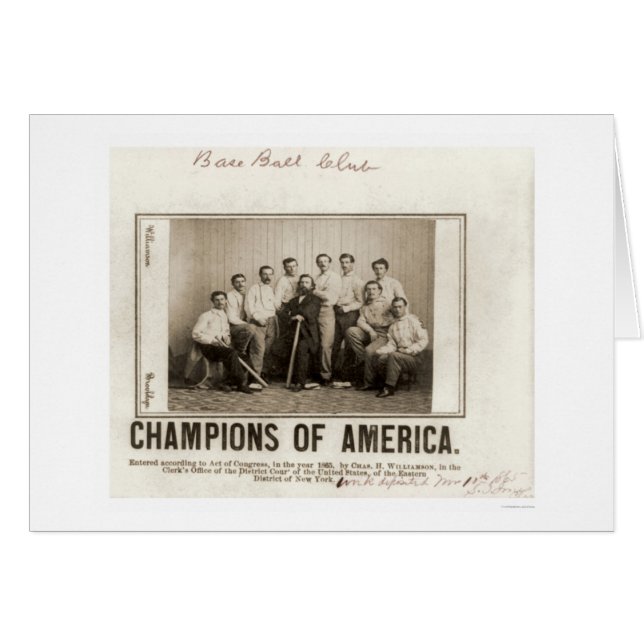 America Baseball Champions 1865 (Vorderseite (Horizontal))