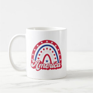 America Boho Rainbow 4 vom Juli 1776 Kaffeetasse