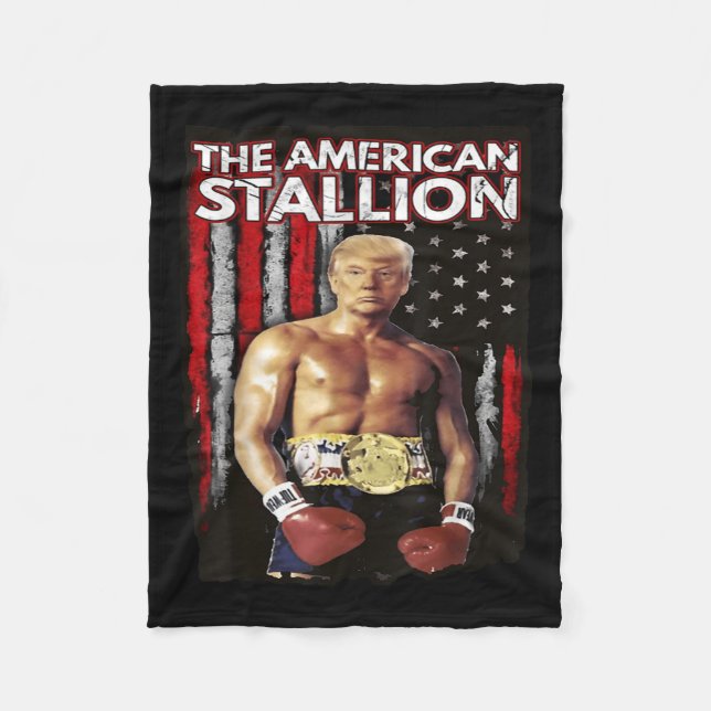 America Boxer Trump Rocky Trump Meme Trump 2024 , Fleecedecke (Vorderseite)