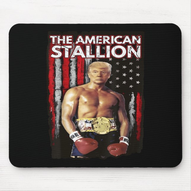 America Boxer Trump Rocky Trump Meme Trump 2024 , Mousepad (Vorne)
