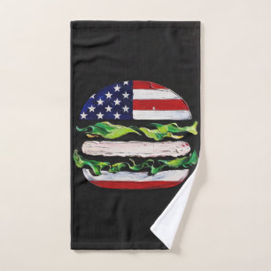 America Burger (Schwarze Malerei Nr. 5) Handtuch