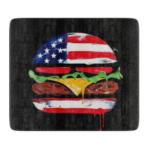 America Burger (Schwarzes Gemälde Nr. 6) Schneidebrett